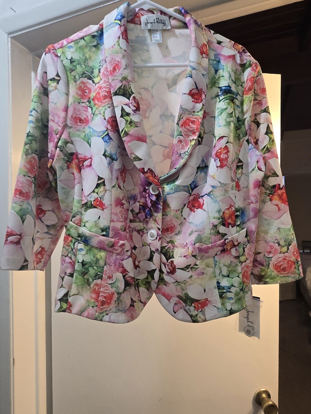 Joseph Ribkoff Floral LDS Jacket Size 16